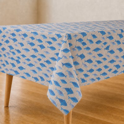 Tafelzeil met vrolijke dierenprint zoals katten, honden en flamingo’s