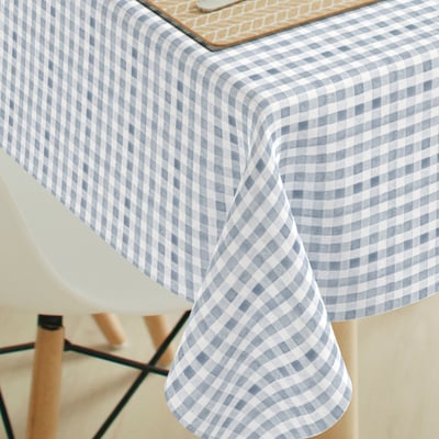 Ruitje aquarel vergrijsd denim