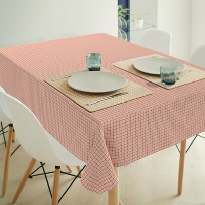Grid black - earthy pink