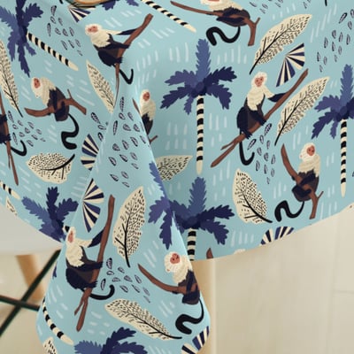 Tropical monkey blue
