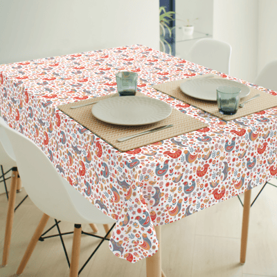 Scandi bird-flower red-blue — afbeelding 2 van 3
