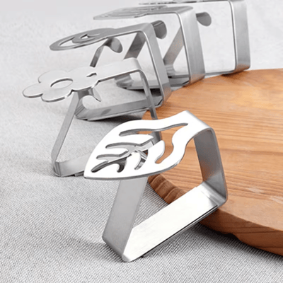 Tafelklem Leaf 4 stuks rvs — afbeelding 4 van 5