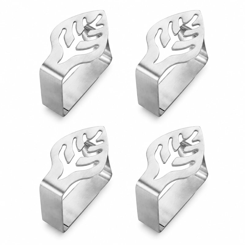 Tafelklem Leaf 4 stuks rvs — afbeelding 1 van 5